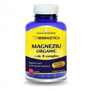 Magneziu Organic cu vitamina B complex 120 cp Herbagetica