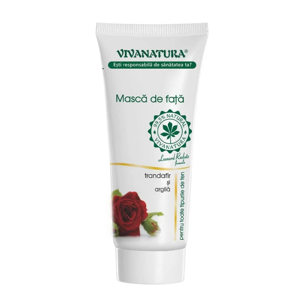 Masca de fata cu trandafir si argila 75 ml Vivanatura