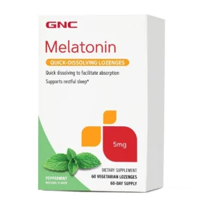 Melatonina 5 mg cu Aroma de Menta 60 tb GNC