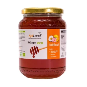 Miere cruda poliflora ECO 500g Apiland