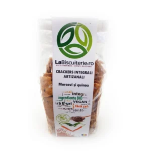 Crackers integrali cu morcovi si quinoa pentru copii 100g LaBiscuiterie