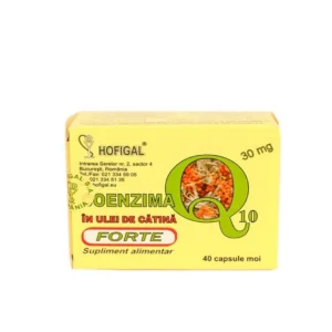 Coenzima Q10 in ulei de catina FORTE 30mg 40 capsule moi Hofigal