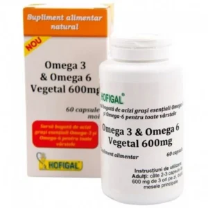 Omega-3 si Omega-6 Vegetal 600mg 60cp moi Hofigal