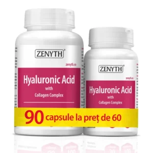 Pachet PROMO: Acid hialuronic cu Colagen Complex 60cp + 30 cp CADOU Zenyth