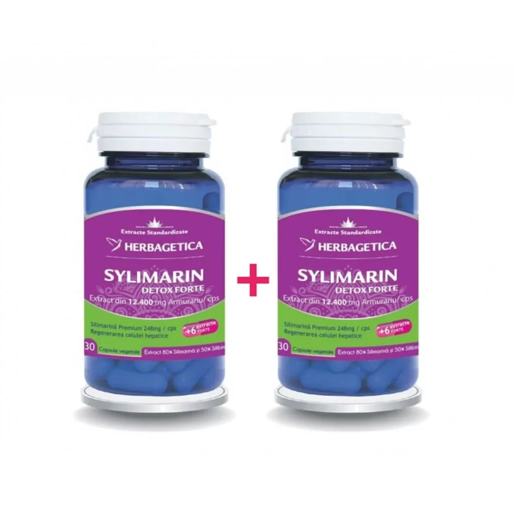 Pachet Silimarina Detox Forte 30 + 30 cp Herbagetica