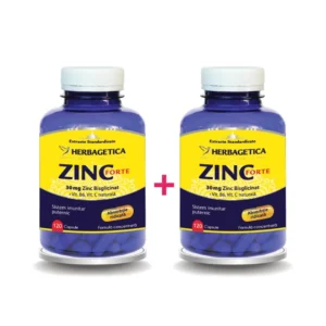 Pachet Zinc Forte 120cp + 120cp Herbagetica