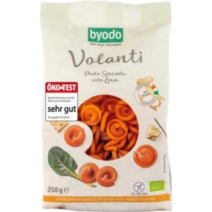 Paste Volanti din linte rosie BIO fara gluten 250g Byodo