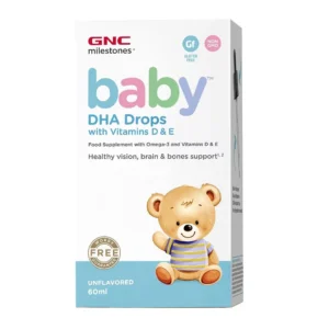 Picaturi cu DHA + Vitamina D si E pentru bebelusi 60 ml GNC