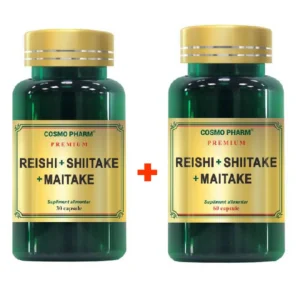 Pachet Reishi Shiitake Maitake 60 + 30 cp Cosmo Pharm