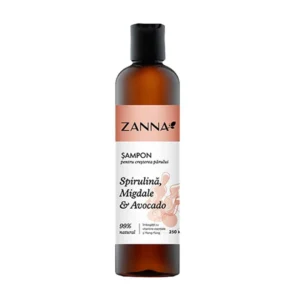 Sampon pentru cresterea parului cu spirulina migdale si avocado 250ml Zanna