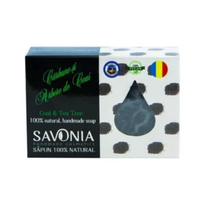 Sapun cu carbune si arbore de ceai 90g Savonia