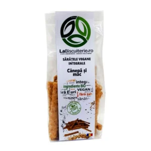Saratele vegane integrale cu canepa si mac 125g LaBiscuiterie