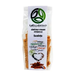 Saratele vegane integrale cu seminte 100g LaBiscuiterie