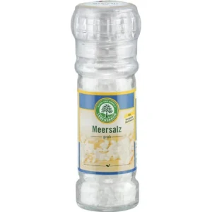 Sare de mare neiodata in rasnita de sticla 100g Lebensbaum