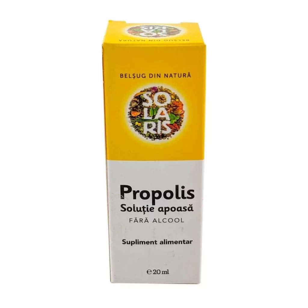 Solutie apoasa de propolis fara alcool 20 ml Solaris