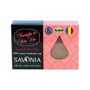 Sapun cu trandafir si aloe vera 90g Savonia