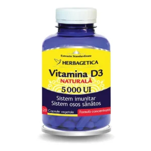 Vitamina D3 naturala 5000UI 120 cp Herbagetica