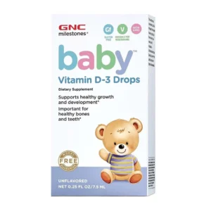 Vitamina D-3 Picaturi Pentru Bebelusi, 100% din Lanolina 7.5 ml GNC
