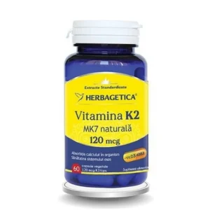 Vitamina K2 MK7 naturala 120 mcg 60 cp Herbagetica