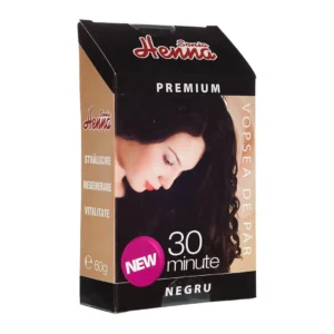 Vopsea de par Henna Premium Negru 60g Kian Cosmetics