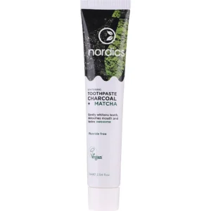 Pasta de dinti pt. albire cu carbune si matcha 75ml Nordics