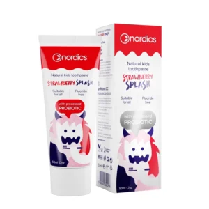 Pasta de dinti naturala pentru copii cu capsuni si probiotice 50ml Nordics