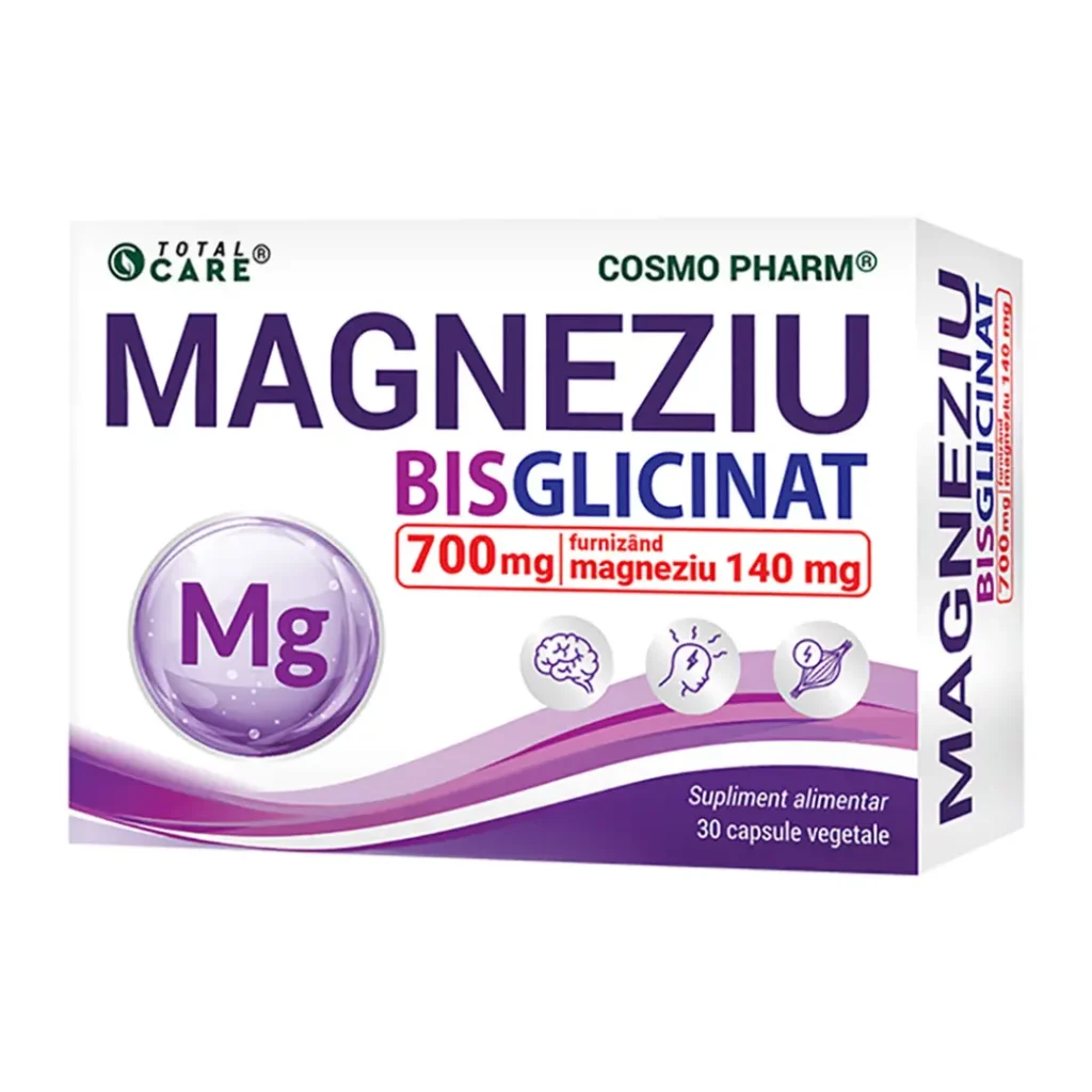 Magneziu Bisglicinat 700mg 30 cps Cosmo Pharm