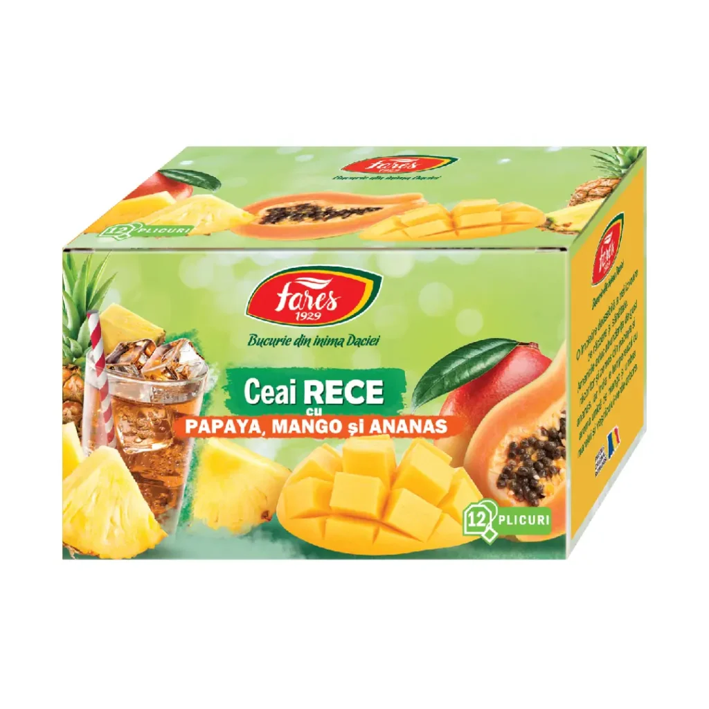 Ceai rece cu papaya, mango si ananas 12 pl Fares