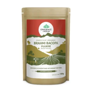 Brahmi Bacopa pulbere memorie și concentrare BIO 100g Organic India