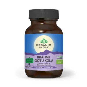 Brahmi Gotu Kola pentru creier si sistemul nervos si deficit de atentie 60 cp Organic India