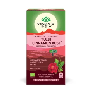 Ceai Adaptogen Tusli cu scortisoara si trandafir BIO 25 pl Organic India