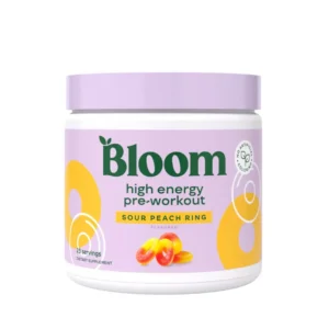 Bloom High Energy Pre-Workout pentru femei cu Aroma de Limonada cu Piersica acrisoara 197,5g GNC