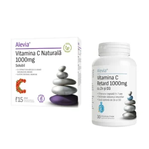 Pachet Vitamina C 1000mg 15 plicuri +Vitamina C retard 30 cp Alevia