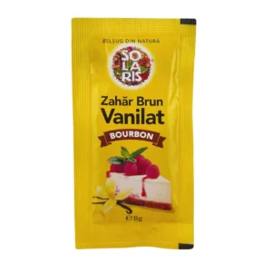 Zahar brun vanilat bourbon plic 8 g Solaris