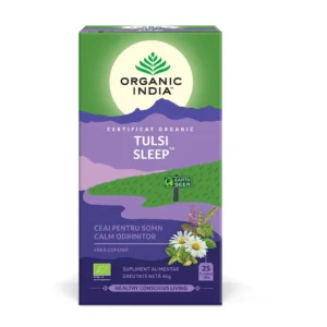 Ceai Tulsi Sleep pentru somn calm si odihnitor BIO 25 pl Organic India