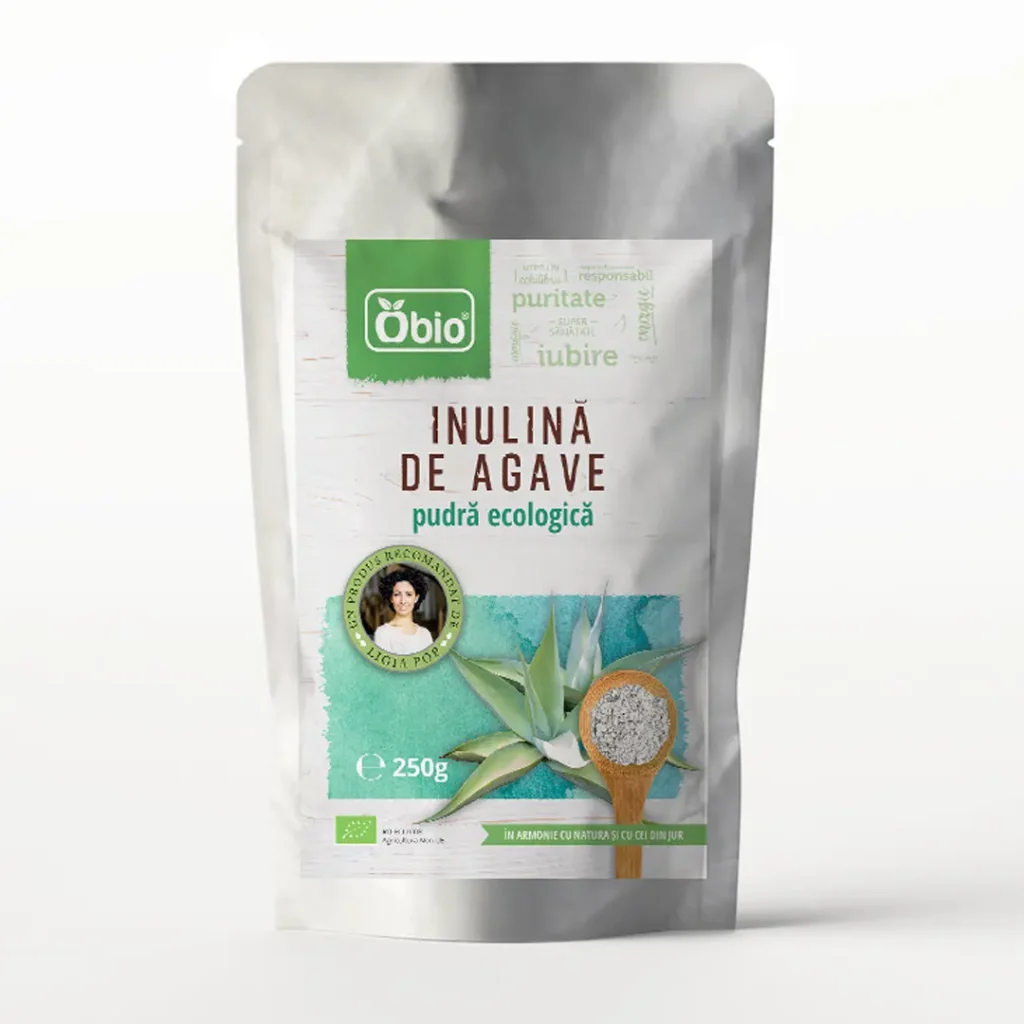 Inulina de agave pudra BIO 250 g Obio