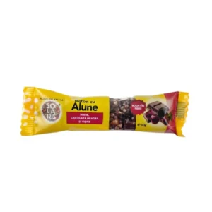 Baton cu alune, miere, ciocolata neagra si visine 30g Solaris