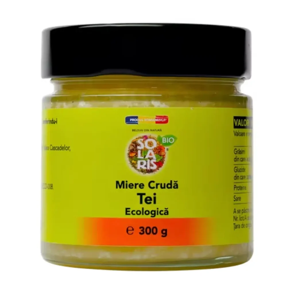 Miere cruda de tei BIO 300g Solaris