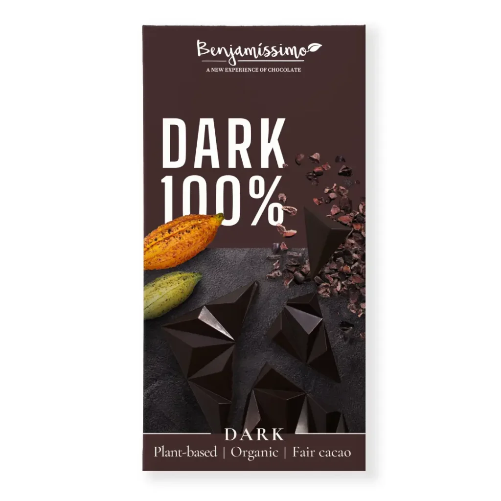 Ciocolata neagra 100% BIO 60g Benjamissimo
