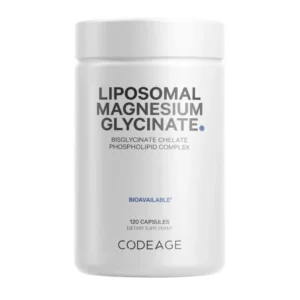 Codeage Magneziu Bisglicinat Lipozomal cu BioPerine - Formula Avansata pentru Absorbtie Superioara 120 cps GNC