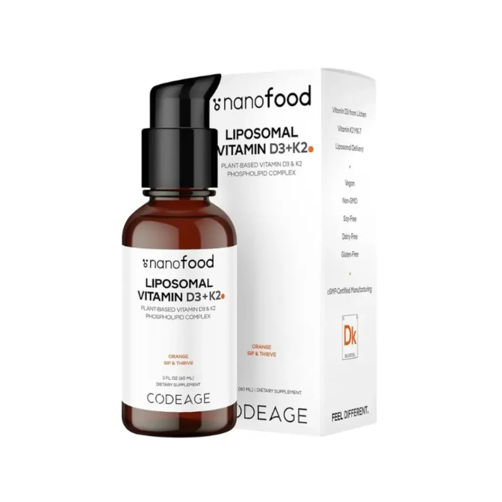 CodeAge Vitamina D3+K2 Lipozomala cu Aroma de Portocala 59.2 ml GNC