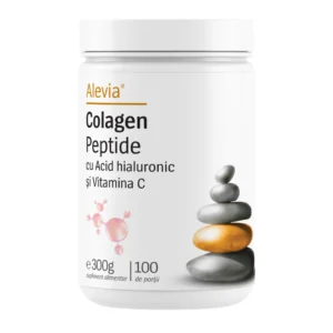 Colagen Peptide cu acid hialuronic si vitamina C 300g Alevia