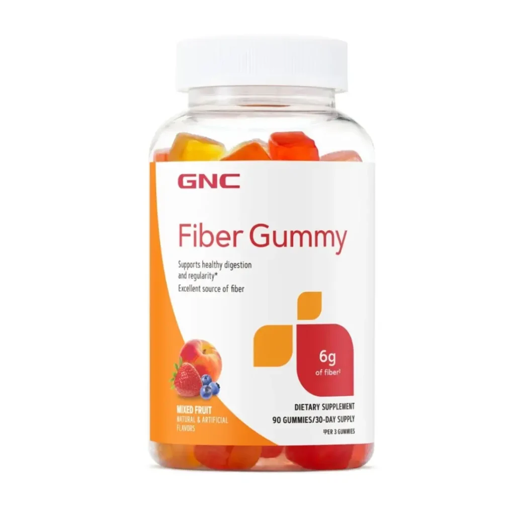 Fiber Gummy Jeleuri cu Fibre cu Aroma de Fructe Asortate 90 jeleuri GNC