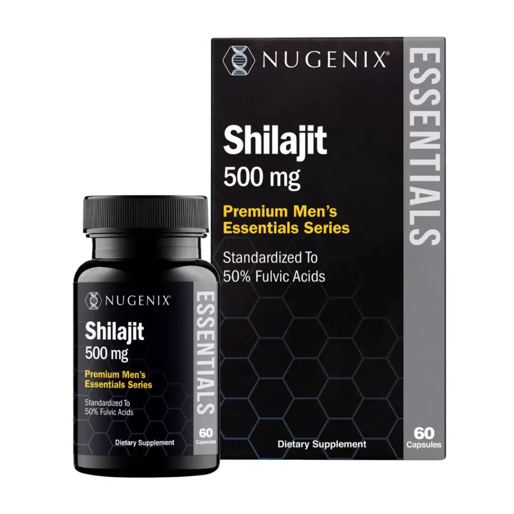 Nugenix Shilajit 500 mg, Rasina Pura de Shilajit din Himalaya 60 cp GNC