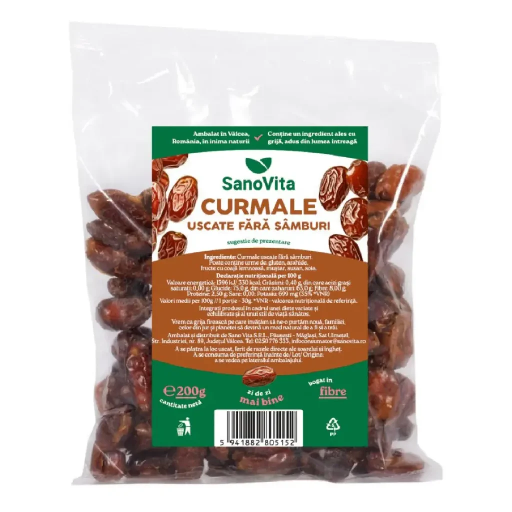 Curmale fara samburi 200g Sanovita