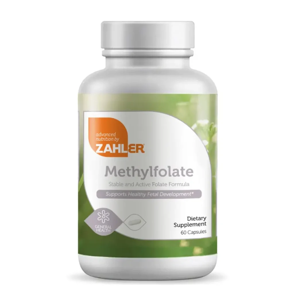 ZAHLER® Methylfolat, Forma Stabila si Activa de Acid Folic Metilfolat, 60 cps GNC