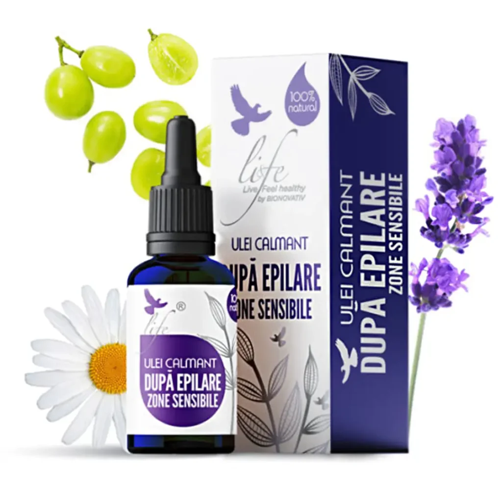 Ulei calmant dupa epilare pentru zone sensibile 10 ml Bionovativ
