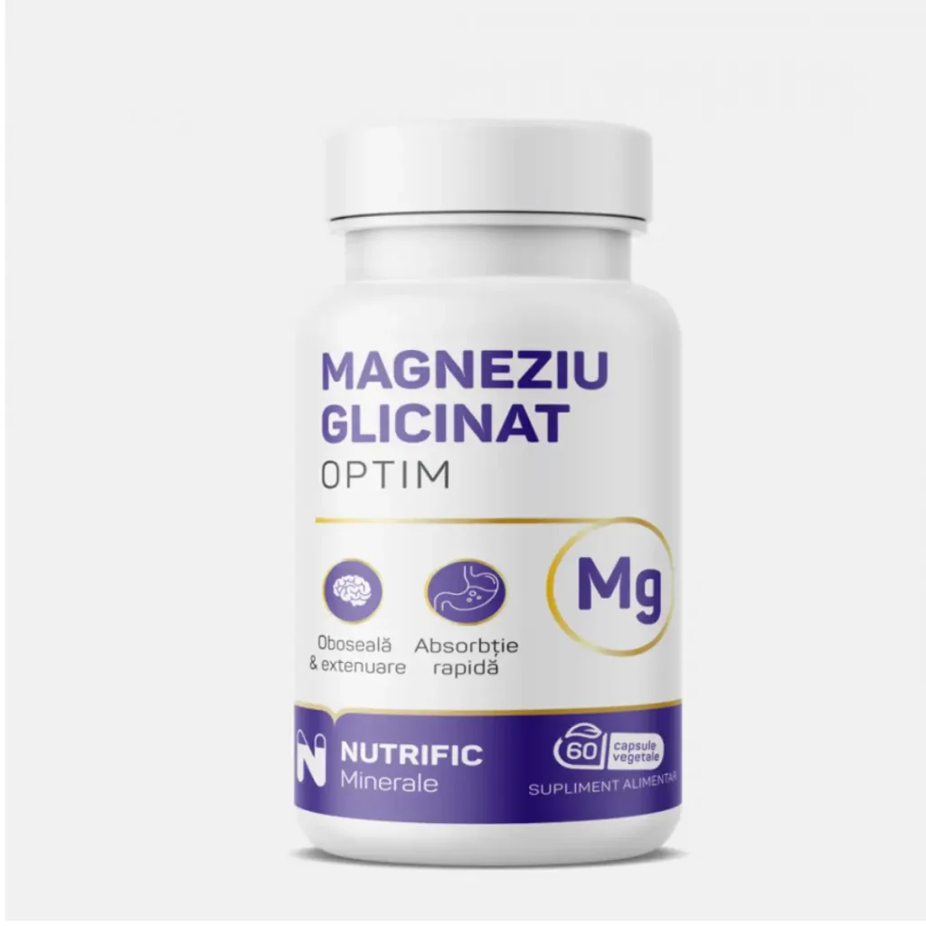 Magneziu glicinat optim 60 capsule vegetale Nutrific