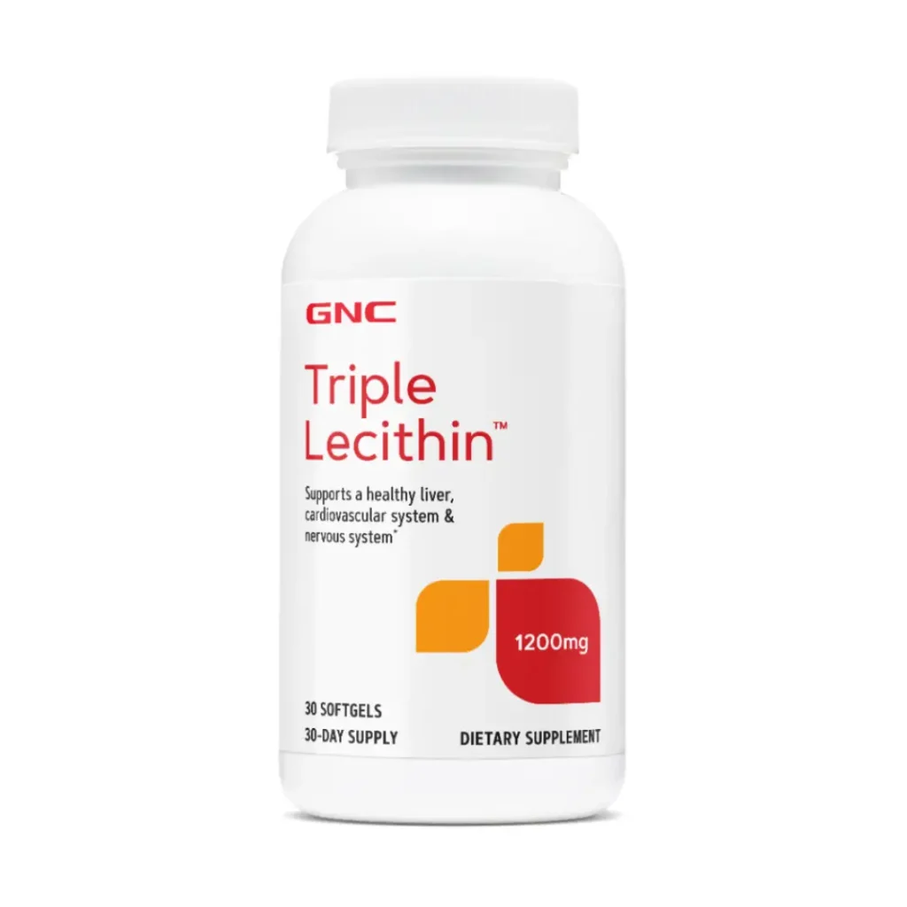 Triple Lecithin 1200 mg, Lecitina Tripla, 30 cps GNC