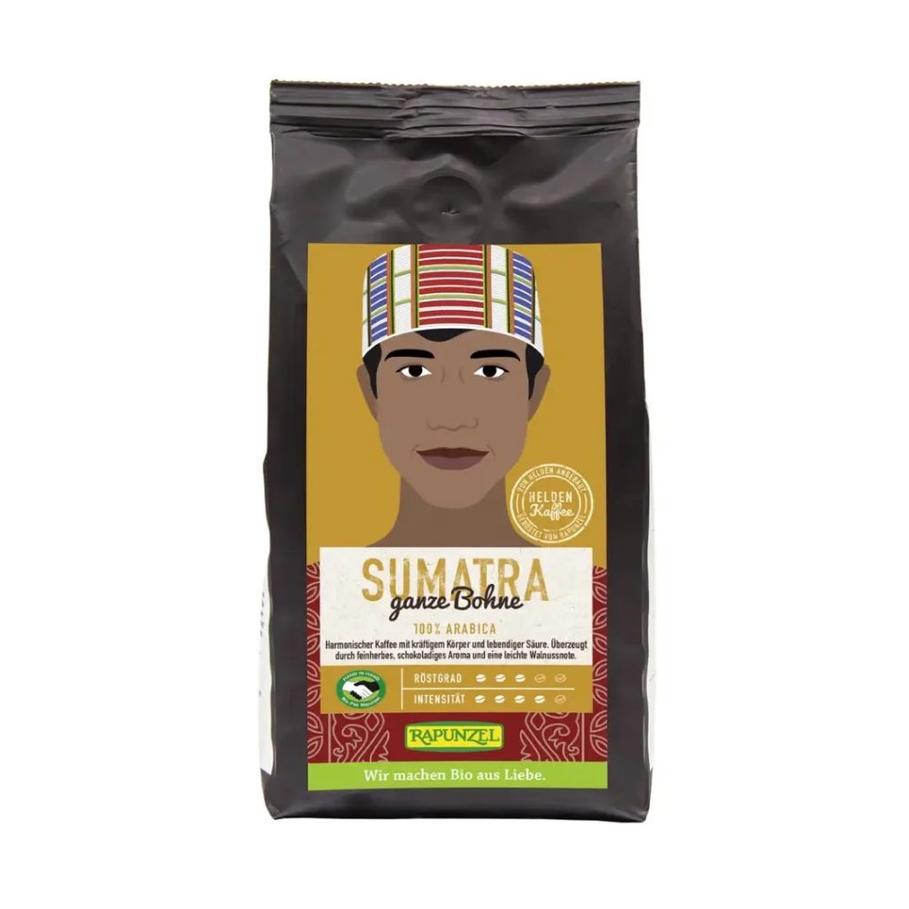 Cafea arabica boabe sumatra eco 250g Rapunzel